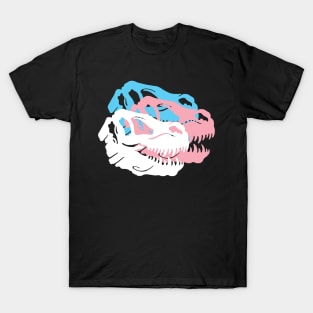 Trannosaurus Rex Seeing Triple - T Rex - Trans Flag - LGBTQIA T-Shirt